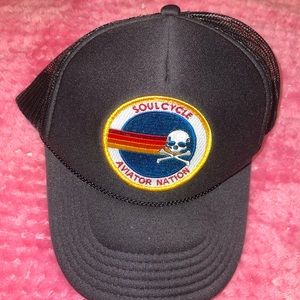 Soulcycle X aviator nation trucker hat